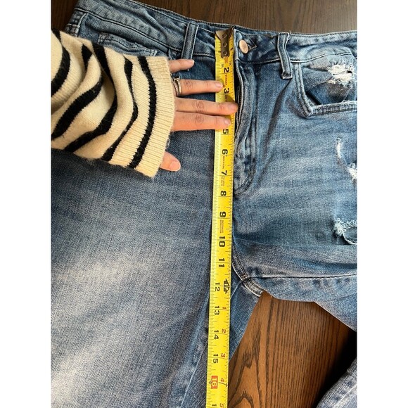 Flying Monkey Ultra High Rise Ankle Straight Distressed Jeans Size 28 - Picture 7 of 11